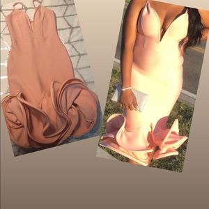 Blush Ruffle Bandage Dress